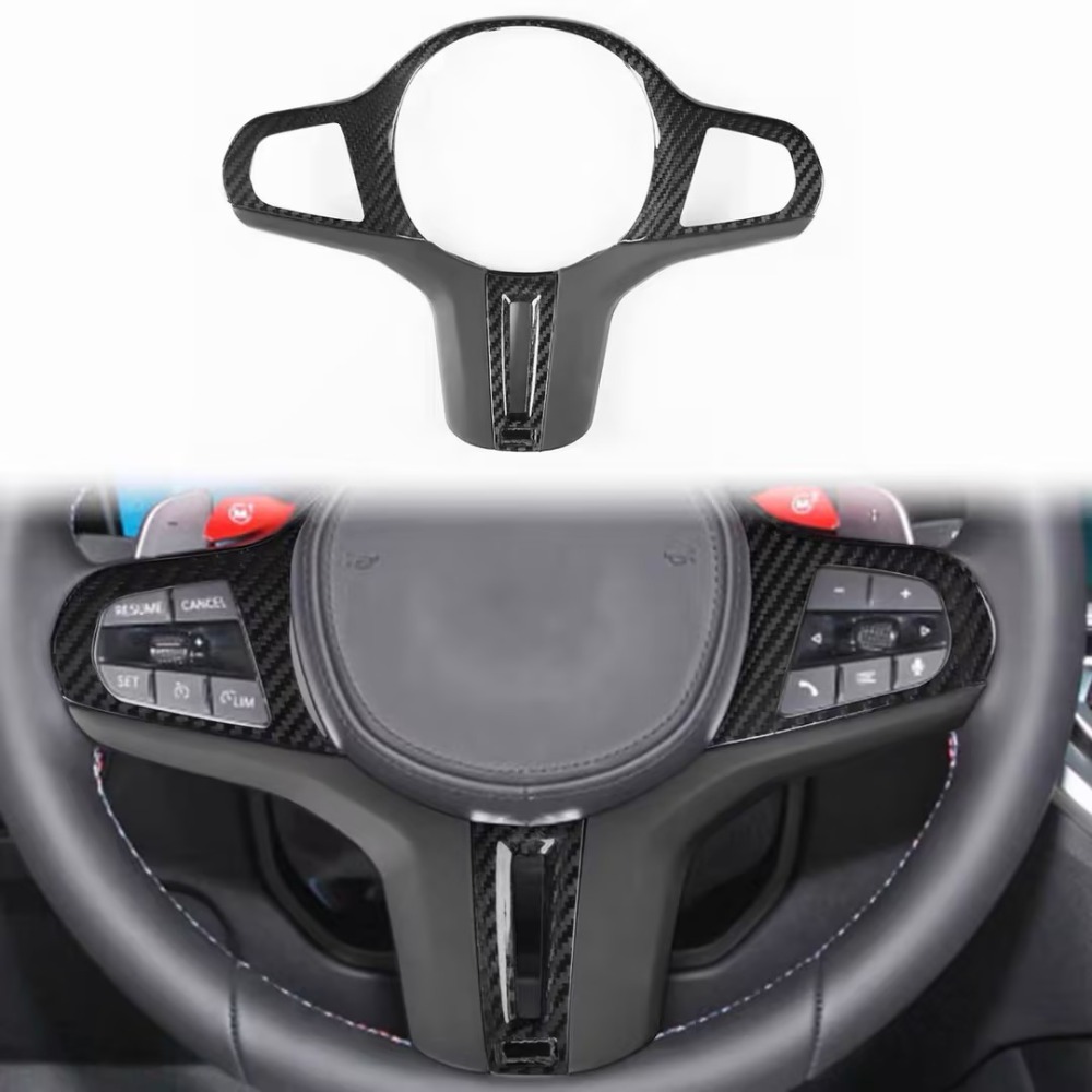 Steering Wheel Cover - Carbon Fiber Steering Wheel Trim Cover