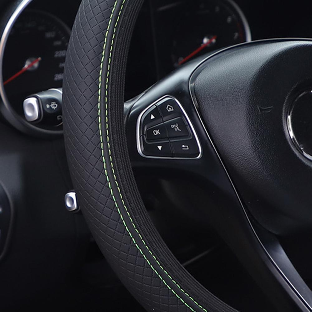 Steering Wheel Cover - Soft Embossed Leather Steering Wheel Cover