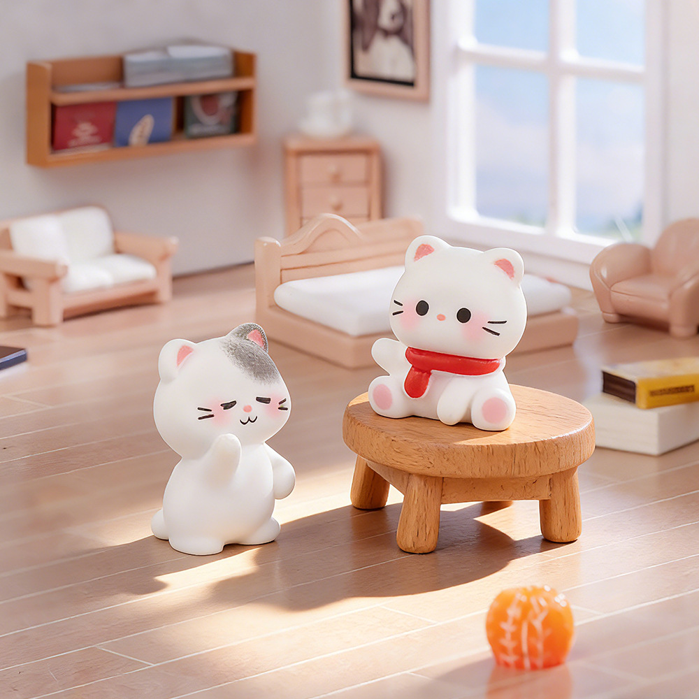 6pcs Cute Cat Resin Figurines  - Car Accessories Walmart ulasan dan harga