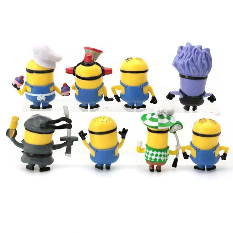 8 Pcs/1set 52TOYS Minions Cart - Car Accessories Xmas ulasan dan harga
