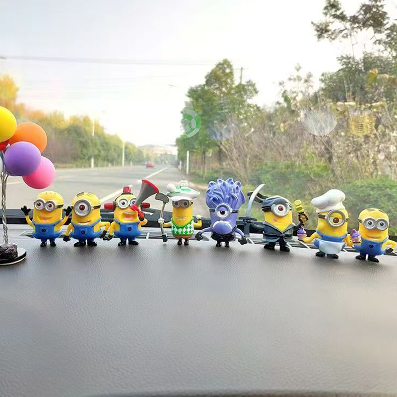 8 Pcs/1set 52TOYS Minions Cart - Car Accessories Xmas ulasan dan harga