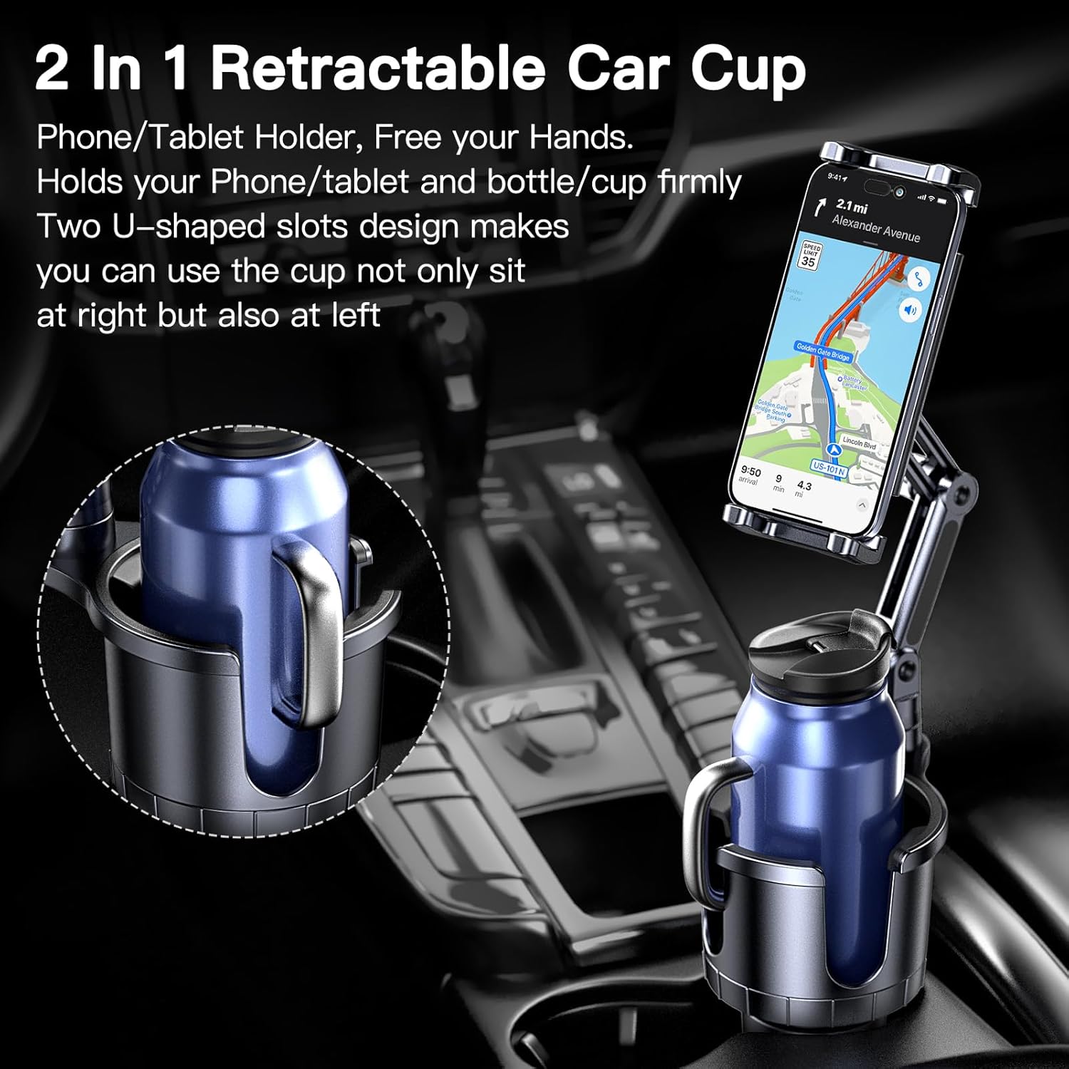 Cup Holder Phone Tablet Mount, - Car Cup Holder Expander ulasan dan harga