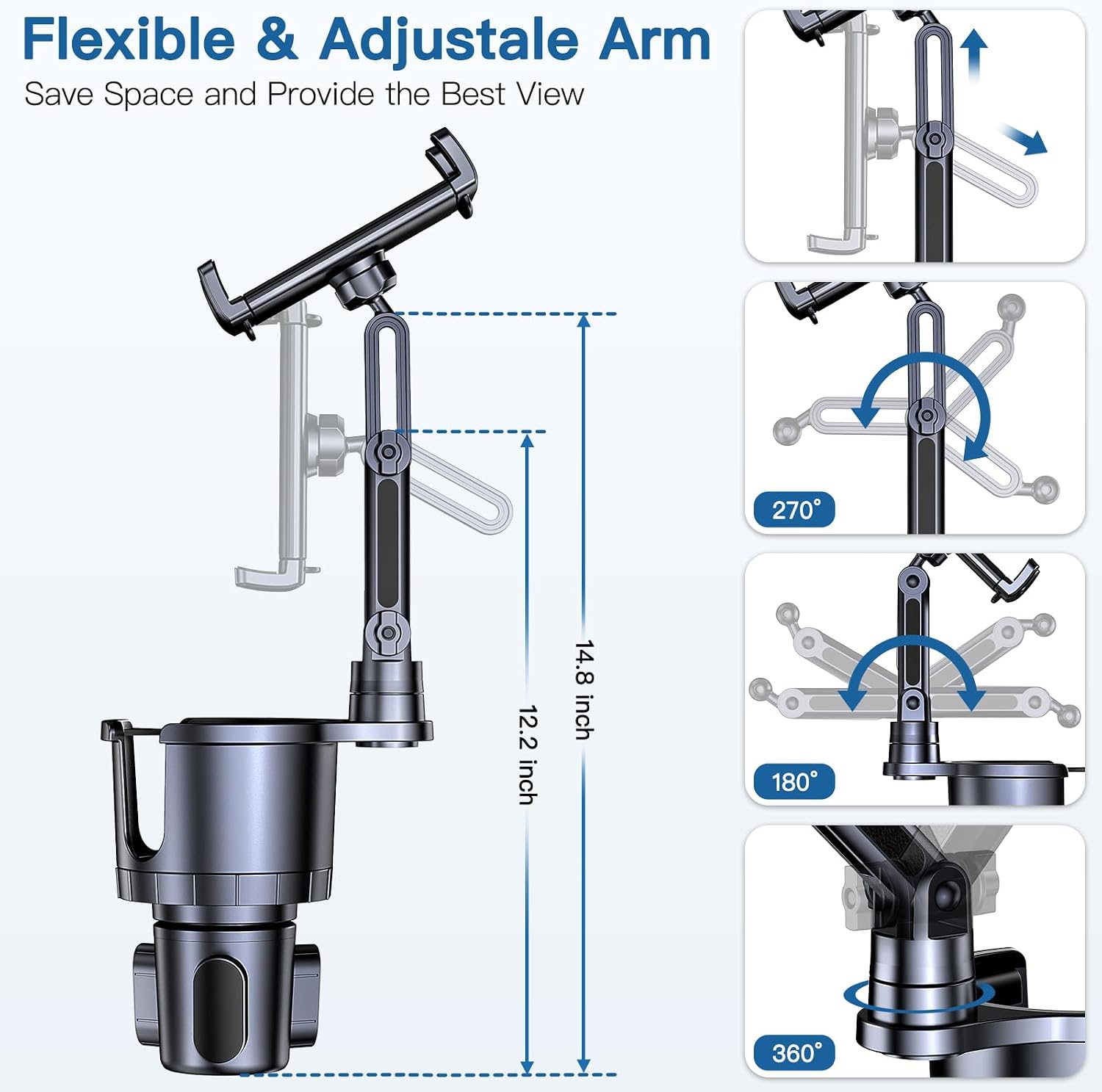 Cup Holder Phone Tablet Mount, - Car Cup Holder Expander ulasan dan harga