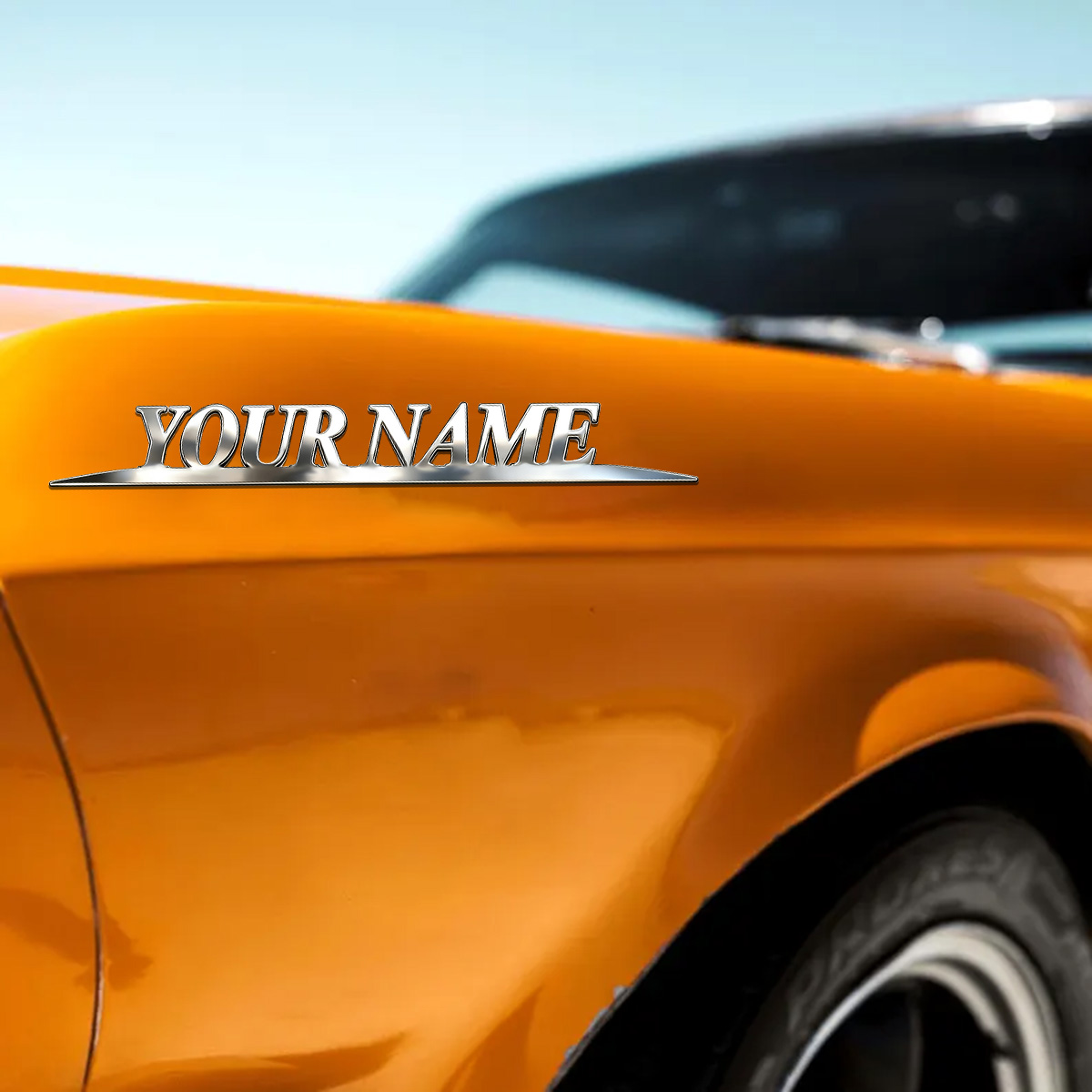 Metal Trendy YOUR NAME Sticker - Car Accessories Xmas ulasan dan harga