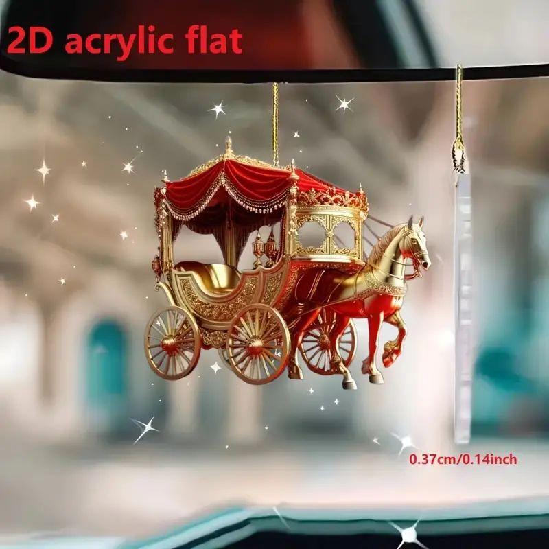 1Pcs Carriage Christmas Orname - Car Accessories Xmas ulasan dan harga