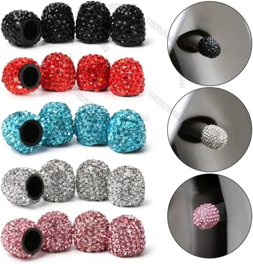 2/4PCS Diamond Car Tire Valve  - Steering Wheel Cover ulasan dan harga