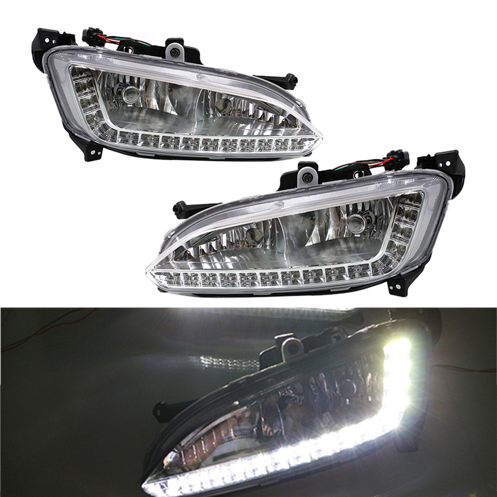 Automobile Headlamp LED DRL Fo - Car Accessories Xmas ulasan dan harga